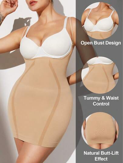 1pc Plus Size Women Shapewear Shaper Tummy Control Flat Sheath Slimming Waist Trainer Butt Lifter Body-Shaping Skirt Seamless PAUKEE
