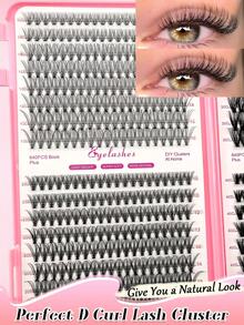 Asiteo 560/570/616/640pcs D-Curl Eyelash Extension Kit (10D/20D/30D/40D), High Capacity Single Lash Clusters, Natural Daily Lash Cluster Set, 4 Lash Cluster Styles, Suitable For Any Look, Natural Individual Segment False Lashes, Lightweight & Soft, DIY Lash Extension At Home - D - View 4