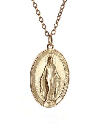 1 pieza Colgante de collar de la Virgen María clásico y católico, casual, de fiesta, diario, minimalista, versátil, accesorio religioso, regalo para hombres y mujeres