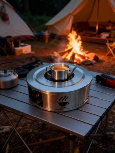 Stainless Steel Alcohol Warmer Base For Tea Pot, Heating Pad For Keeping Tea Warm, Home Use Tea Maker For Winter