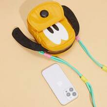 Miniso حقيبة يد بتصميم أذن بلوتو لذكرى مرور 95 عام، طراز محدود، إكسسوار حقيبة يومي فاخر، هدية عيد ميلاد رائعة، مصنوعة من البوليستر (1 قطعة) - لون برتقالي - مشاهدة 4