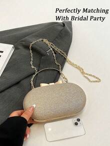 [US-Based Shipping]Elegant Fashion Miniature Banquet Clutch/Sparkling Handbag/Diamond Formal Clutch, Shiny Party Metallic Chain, Gold Wedding Purse, Crossbody Handbag, Women Bag, Party Bags,Perfect For Party Wedding Prom Dinner/Banquet Matching With Holiday Party Dress Evening Dress & Sequin Dress,Fashion Mini Glamorous Metal Chain Glitter/Bling Portable Gold Women Evening Bags Exquisite For Wedding Oblique Span Handbag,  Metallic Chain, Bridal Wedding Party Golden Bag, Crossbody & Handbag For Women, Tready Party Bags, Perfect For Party, Wedding, Prom, Dinner/Banquet, Perfectly Matching With Prom Dresses For Women, Prom Accessories,Sequin Dress Women,Sparkly Dress,Elegant Dresses For Women, Elegant Prom Bag, Perfectly Matching With Bridal Party, Best Choice Elegant Bag For Bridal Shower,Handbags For WomenWomen's Fall Clothing Winter Clothing Christmas Gift Fall Autumn Velvet Furry Party Fuzzy Plush Thanksgiving Festival Cyber Monday Holiday Knitted Winter Valentine' S Day Gift Christma - 彩色 - 查看 6