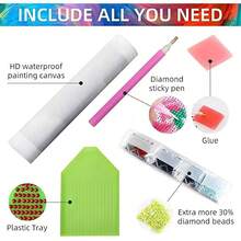 5D全圆钻石画马赛克DIY家居装饰工艺品，创意手工，装点您的家，释放压力，放松身心，适合家居墙面装饰 - 理想的节日礼物 - 彩色 - 查看 4