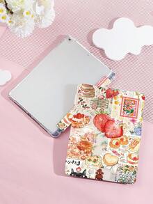 草莓甜点图案平板电脑保护套，兼容 iPad 9.7/10.2/10.5/10.9/12.9/iPad Pro 11（第十代），也适用于 Kindle Paperwhite 第十二代（2024 年）和 Kindle 第十一代（2022 年），采用柔软防震材料制成，具备智能支架/自动唤醒/睡眠功能。 - 彩色 - 查看 3