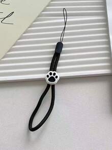 1 pieza Lindo cordón ajustable para teléfono con diseño de pata de gato de dibujos animados en blanco y negro, colgante anti-caída y anti-pérdida - Multicolor - Ver 11