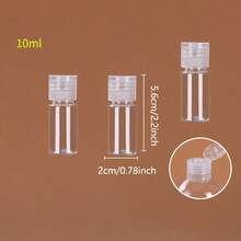 1/3/5pcs Plastic Butterfly Flip Cap Refillable Bottles, 10/20/30/50/100ml Toner/Lotion/Hand Wash Refill Bottles - Multicolor - View 21