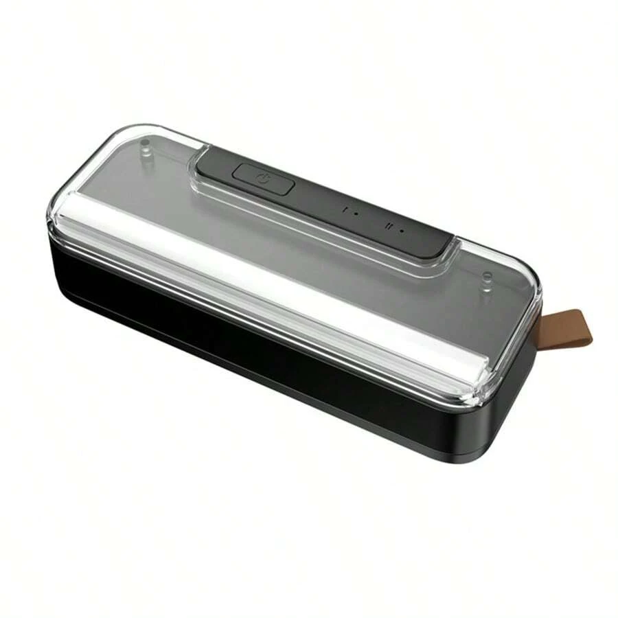 Mini Transparent Sealing Machine, Magnetic Small Household Sealing Device, Food And Snack Bag Opening And Sealing Machine. - Black - View 1