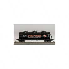Trains - Coche con Tanque de Tres cpulas de 40 pies - PROTEX Industries - Escala HO, Negro Prototipo - negro prototípico - Ver 2
