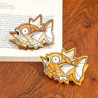 pocket monsters 宝可梦鲤鱼王系列发爪，1个/2个装，时尚百搭的发饰，可点缀发型，使其更加引人注目。这些是亚克力材质的发爪夹，可爱又新颖。