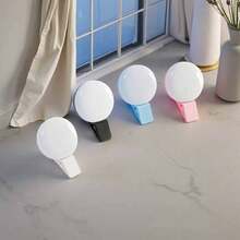 1 件 150/800mAH 白色/粉色/蓝色/黑色便携式 LED 自拍环形灯镜灯带 USB 充电、便携式照明、照片美容光环灯、直播夹灯自拍灯、适用于露营、房间装饰、直播、视频会议照明、摄影和视频、迷人礼物、指甲修剪、睫毛延长、纹身和皮肤护理、桌面美容补光灯