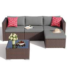 Outdoor Table & Chair Sets - Grey - View 9