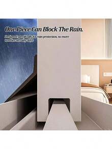 1m Water Blocking Bar For Home Windows, Rain And Wind Sealing Gasket For Sliding Windows, Balcony Insulation, Windproof Sealing Strip - Black - Length 1.0 Meter (total Width 4.5 Centimeters) - View 3