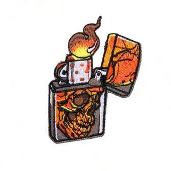 1pc Punk Style Light Bulb Embroidery Patch, Knitted Embroidery, For DIY Perfume Bottle, Clothing, Bags, Accessories Applique