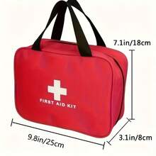Small/Large Portable First Aid Kits, Including Professional Scissors And Tweezers, Are Designed For Camping, Hiking, Hunting, And Various Outdoor Activities, And Are Equipped With Essential First Aid Supplies Such As Bandages And Gauze. - 紅色 - 查看 4