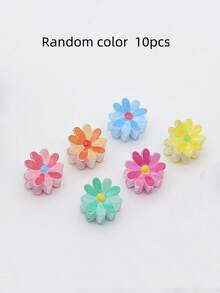 随机颜色迷你雏菊发夹，公主风小发爪，女孩发饰花朵发夹 - 彩色 - 查看 11