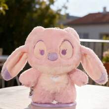 Miniso Stitch Pink-Purple Gradient Plush Magnetic Doll Soft Plush Material 2-In-1 Bag Charm & Desktop Magnetic Ornament(1 PC) - Pink - View 3