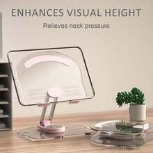 360 Degree Rotating Mobile Tablet Stand, Adjustable Tablet Holder-Adjustable Foldable Desktop Table Holder Base,Multi-Angle, Non-Slip Silicone Base,Portable Stand Desk(Pink) Compatible With, Android Phone, Birthday, Family, Friends Phone Holder Phone Stand Phone Accessories - Pink - View 1
