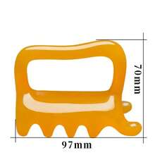 Dual-Push Meridian Spine Gua Sha Massage Handheld Face Resin Massager Release Tool Muscle Scraping Tool For Deep Tissue Therapy - Yellow - View 7