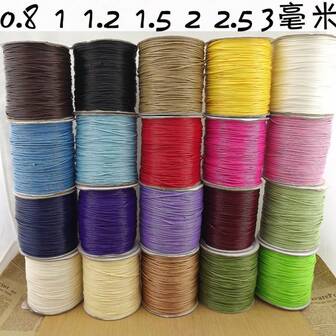0.5/0.8/1.0/1.5/2.0mm Colorful Waxed Cord Waxed Thread Cord String Bracelet Fashion Jewelry Wholesale Rope For Jewelry Making