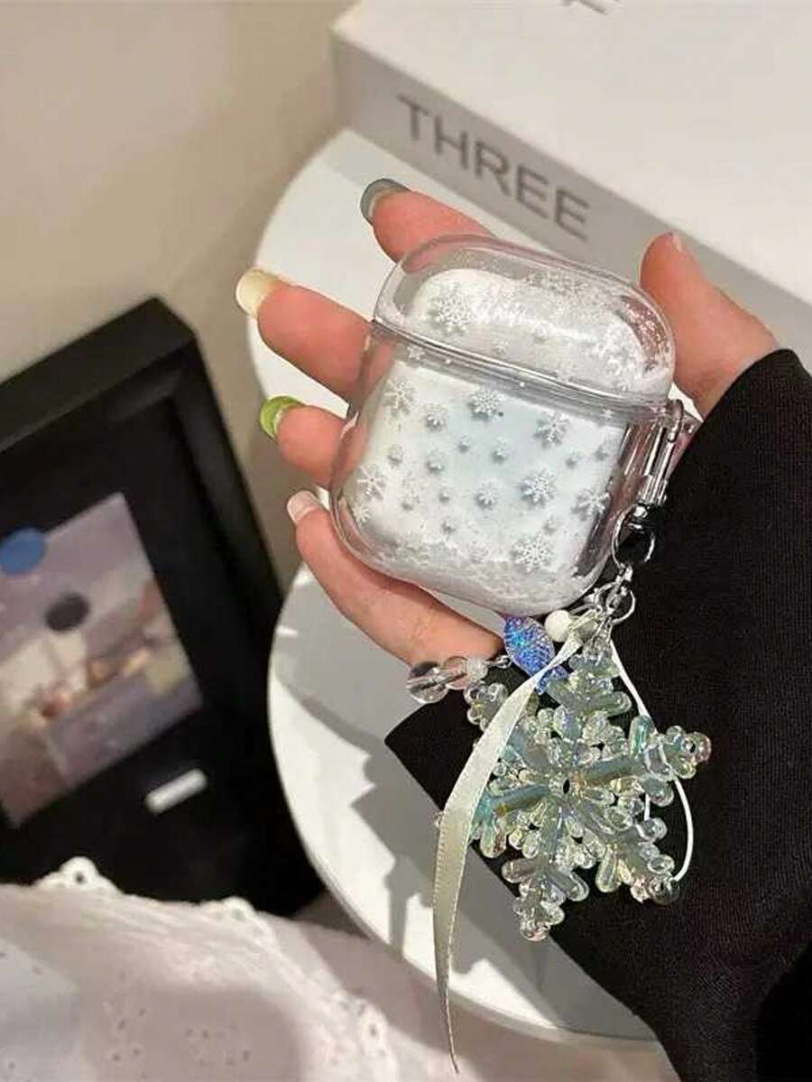 一套冬季雪花挂饰耳机保护套，兼容苹果 2/Pro - 彩色 - 查看 1