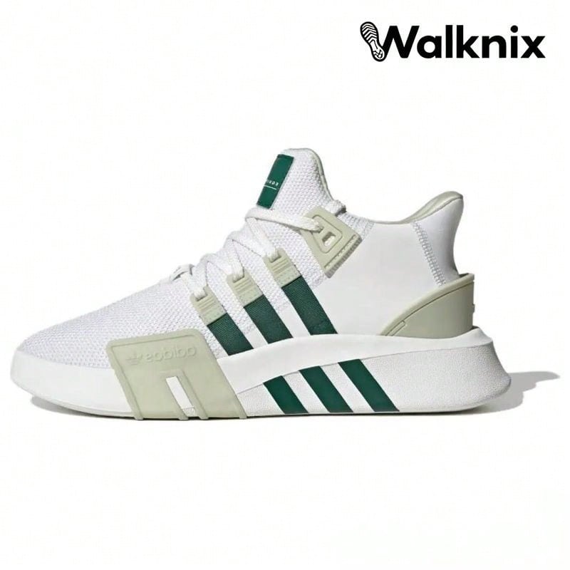 Adidas Originals Eqt Bask Adv Solid Color Refreshing Shock Absorption Non-Slip Wear-Resistant Low-Top Casual Shoes White Green Casual Shoes Men ID0546 - 彩色 - 查看 1