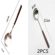 3件套重型大勺、小勺、叉子，高品质不锈钢餐具套装