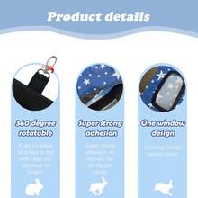 Blue Star Brand 600D Oxford Cloth Hay Feeding Bag, Hanging Style Hay Storage Bag Suitable For Rabbits, Hamsters And Other Small Animals - Blue and White - View 6