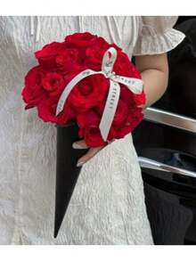 1pc Creative Ice Cream Cone Packaging Box Valentine'S Day Teacher'S Day Flower Bouquet Tube Ice Cream Cone Flower Tube Flower Packaging Handmade Bouquet DIY Material, Gift Wrap Storage - Multicolor - View 7