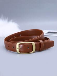 1pc Women's Casual Business Fashion Versatile Belt, Suitable For Pairing With Jeans, Casual Pants, Random Style - Brown - View 7