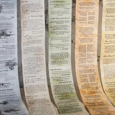 have a good day 2米/卷 复古作家主题和纸胶带，创意美学贴纸，DIY装饰拼贴工艺用品，节日礼物，个性化剪贴簿学校文具剪贴簿用品趣味贴纸笔记本电脑贴纸 Kindle手机贴纸