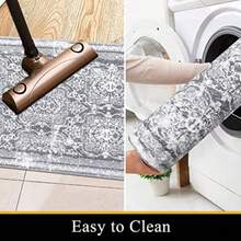 Hallway Runner Rug Vintage Shaggy Soft Laundry Rug 2' X 6' Non Slip Boho Entryway Runner Mat Grey Washable Farmhouse Kitchen Area Carpet Runner For Bathroom Entryway And Bedroom - 灰色 - 查看 5