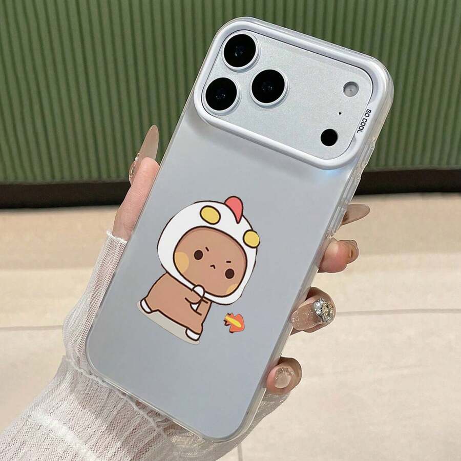 Angry Chicken Costume Element-Design Phone Case, Suitable For IPhone Models 16, 15, 14 Pro Max, 13, 12, 11, XR, XS Plus Phone Cases, Made Of TPU Silicone Material, Providing Shock And Drop Protection, With Drop Protection Function, And Has A Very Good Hand Feel. It Is The Most Suitable Gift For Family, Friends, And Loved Ones. - White - View 1