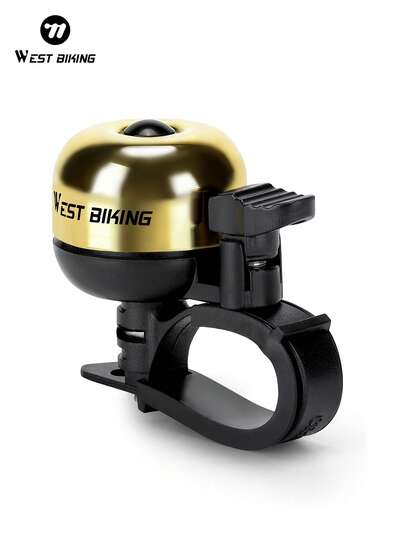  WEST BIKING Högljudd cykelhorn Klar och skarp kopparklocka Hög decibel Mountainbikeklocka Snabbkoppling Cykeltillbehör