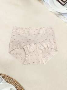 6PCS Women's Panties Fashionable And Fresh With Floral Heart Pattern Women's Casual Sports Underwear Soft And Comfortable Mid Waist Women's Boxer Briefs - Multicolor - View 6