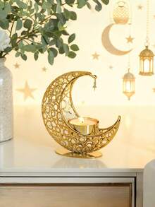 Elegant Metal Lantern Candle Holder - Tabletop Lantern Home Decor, Suitable For Chinese New Year And Ramadan Celebrations (Candles Not Included) - Multicolor - View 7
