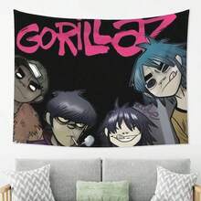 CorlloZ Animated Band Portrait Hanging Tapestry, Suitable For Bedroom, Dormitory, Home And Office Decoration, Party Background, Outdoor Decoration, Home Decoration Room Decoration, Perfect Holiday Gift, Friend Gift, No Power Required - 圖片色 - 查看 5