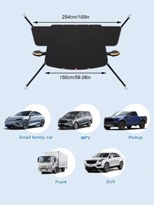 牛津布汽车前挡风玻璃罩，防雪防晒，四季皆宜，防风防雪，磁吸式挡风玻璃罩 - 耐用牛津布材质，易于安装，防霜防紫外线，侧窗罩，高强度磁吸闭合，冬季汽车配件 - 彩色 - 查看 8