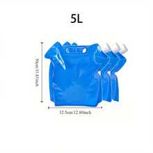 Bolsa de agua plegable portátil para exteriores - Bolsa de hielo de PE, plegable, a prueba de fugas, congelable, con asa portátil, adecuada para uso en exteriores, emergencias, campamento, senderismo, aventura, baños de hielo, recuperación post-entrenamiento - Multicolor - Ver 9