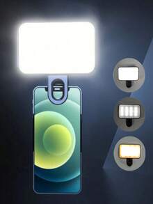Einstiegsversion LED Selfie Licht, Kunststoff Clip Füllbeleuchtung für Handy, installiert an Handy Kamera (kompatibel mit iPhone), Desktop Laptop oder Desktop PC, es kann Ihre Haut verschönern und Ihre Leistung bei Selfies, Videoaufnahmen, Videokonferenzen und Live-Streaming verbessern. - Selfie-Aufhelllicht - Übersicht 1