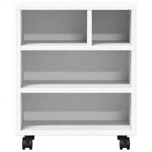 Suporte para impressora vidaXL com rodas, branco, 41x32x48 cm - Castanho - Ver 5