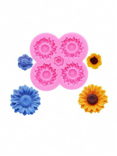 1 件液体硅胶材料模具，逼真的迷你雏菊花 DIY 硅胶模具，用于制作珠宝、发饰、鞋子和服装装饰、聚合物粘土配件