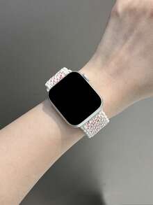 1条男女通用尼龙表带,兼容,尺寸包括42mm、38mm、40mm、41mm、44mm、45mm、46mm和49mm,时尚智能手表替换表带,适用于Series Ultra2、Ultra SE2、SE 11、10、9、8、7、6、5、4、3、2、1等型号,是返校学生的理想礼物 - 彩色 - 查看 3
