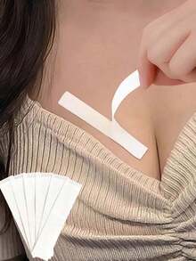 180pcs/108/36pc Anti-Peek Breast Tape, Women's Fashion Sticky Tape, Anti-Slip Clothing Tape, Dress Strap Grips, Double-Sided Wardrobe Tape, Back-To-School Essentials, And Party Outfit Rescue Kits – All Designed To Prevent Wardrobe Malfunctions And Keep Your Outfits Securely In Place Anti-Exposure Stickers, Invisible Neckline Stickers - 彩色 - 查看 10