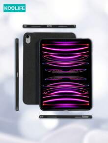 حافظة واقية بملمس جلدي من Koolife، لون أحادي متوافق مع iPad 9.7/10.2/10.5/Air 4/Air 5/10th/10.9/Pro 11 بوصة/Air 11 (M2)/Air 13 (M2)/Pro 11 (M4)/Pro 13 (M4) 2024 12.9 بوصة/iPad Air 13 (M3 2025)/iPad Air 11 بوصة (M3) 2025/iPad (A16) 11 بوصة الجيل 11 موديلات 2025 - الأسود - مشاهدة 3