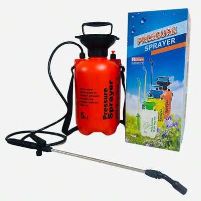 Pulverizador Manual 5 Litros Com Mangueira E Bomba