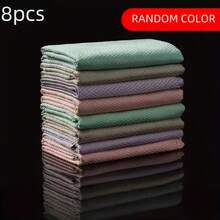 [8 Magic Cleaning Cloths] 8 Magic Cleaning Cloths For Kitchen And Glass, Streak-Free Wiping With Quick Water Spot Removal In Modern Design. Lint Free Dishclothes Suitable For Bathroom & Kitchen - Window Cleansers, Towels, Accessories, Kitchen Surface Cleajing Wet Wipes, Wet Tissue Stick Cleaning, Cleaning Towel For Wall, Wall Cleaning Towel, Kitchen Cleaning Sponge Cloth, Countertop Cleaning Wipes, Wipes From Stains, Sponge Cleaning Cloth, Absorbent Cleaning Rags, Cleaning Sheets For Kitchen, Waahroom - Multicolor - View 2
