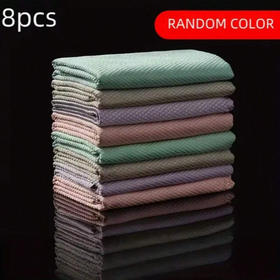 [8 Magic Cleaning Cloths] 8 Magic Cleaning Cloths For Kitchen And Glass, Streak-Free Wiping With Quick Water Spot Removal In Modern Design. Lint Free Dishclothes Suitable For Bathroom & Kitchen - Window Cleansers, Towels, Accessories, Kitchen Surface Cleajing Wet Wipes, Wet Tissue Stick Cleaning, Cleaning Towel For Wall, Wall Cleaning Towel, Kitchen Cleaning Sponge Cloth, Countertop Cleaning Wipes, Wipes From Stains, Sponge Cleaning Cloth, Absorbent Cleaning Rags, Cleaning Sheets For Kitchen, Waahroom