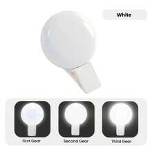 Luz de relleno LED para selfies, 1 pieza Luz de selfie portátil, Luz de relleno con clip, Lámpara de selfie para teléfono, Para teléfonos móviles y computadoras, Maquillaje, Conferencias de Zoom, Transmisión en vivo, Vlog, Selfies perfectas y videollamadas 150mAh Adecuado para selfies y transmisión en vivo, fotografía, luz portátil Selfies Transmisión en vivo Fotografía Luz portátil Luz de anillo para teléfono