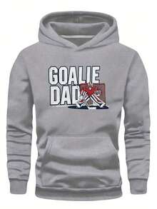 sweat-shirt à capuche oversize pour papa gardien de but de hockey sur glace - Noir - Voir 11