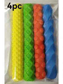 4pcs Textured Silicone Pencil Grips, Sensory Pen Sleeves For Stress Relief, Suitable For Office, Drawing, Writing To Alleviate Pressure - Multicolor - View 17